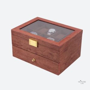 Boîte à montres en bois avec 20 compartiments
