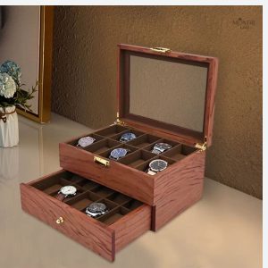 Organisateur de montres en bois élégant et pratique