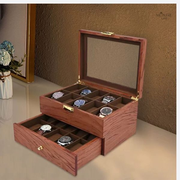 Organisateur de montres en bois élégant et pratique