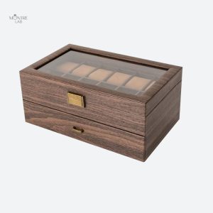 Boîte à montres en bois 24 compartiments