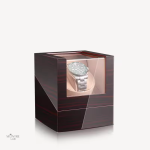 Rangement pour montres en bois avec fonction remontoir