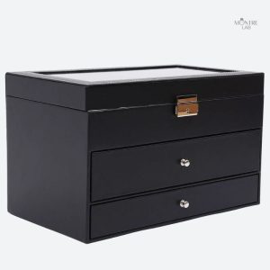 Boîte à montres en cuir élégante pour rangement sécurisé