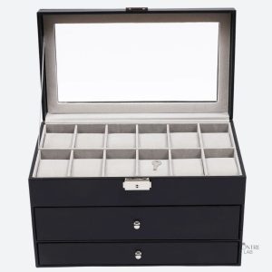 Rangement pratique pour montres en cuir de qualité