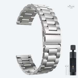 Bracelet montre connectée en acier à maillons
