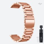 Bracelet à maillons pour montre connectée, finition acier