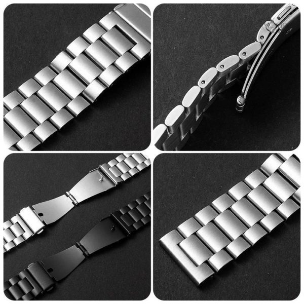 Bracelet de montre connecté, finition en acier poli