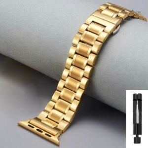 Bracelet en métal pour montre connectée moderne