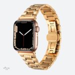 Bracelet de montre connectée en finition métallique