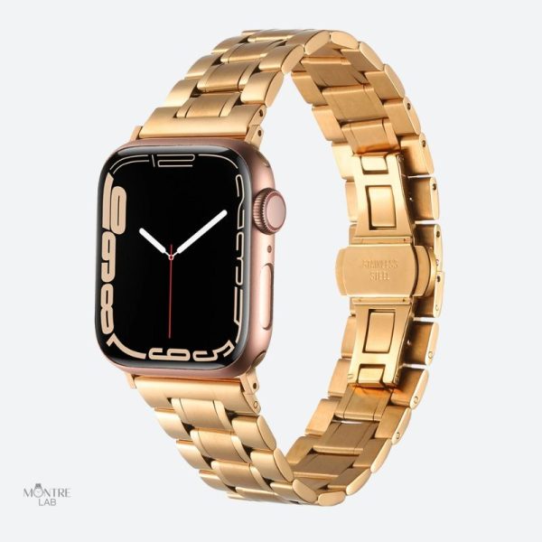 Bracelet de montre connectée en finition métallique