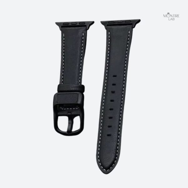 Bracelet de montre en cuir cousu, ajustable