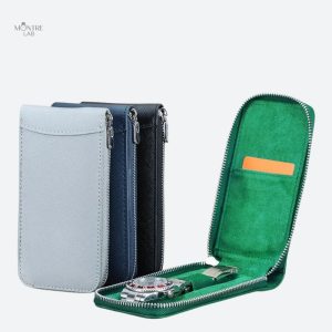 Accessoire pratique pour montre et cartes en cuir