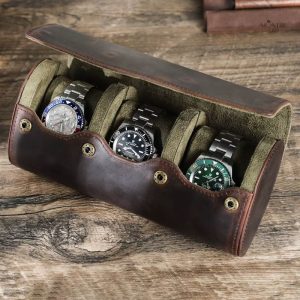 Accessoire de voyage en cuir pour protéger votre montre