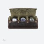 Étui de voyage pour montre, design en cuir authentique