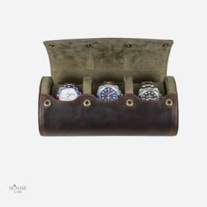 Étui de voyage pour montre, design en cuir authentique