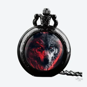 Montre à gousset homme quartz avec design animal gravé