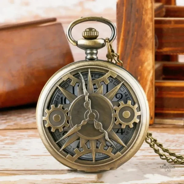 Élégante montre à gousset au style industriel