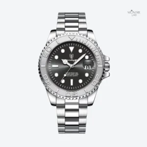 Montre plongeur à quartz de luxe pour homme
