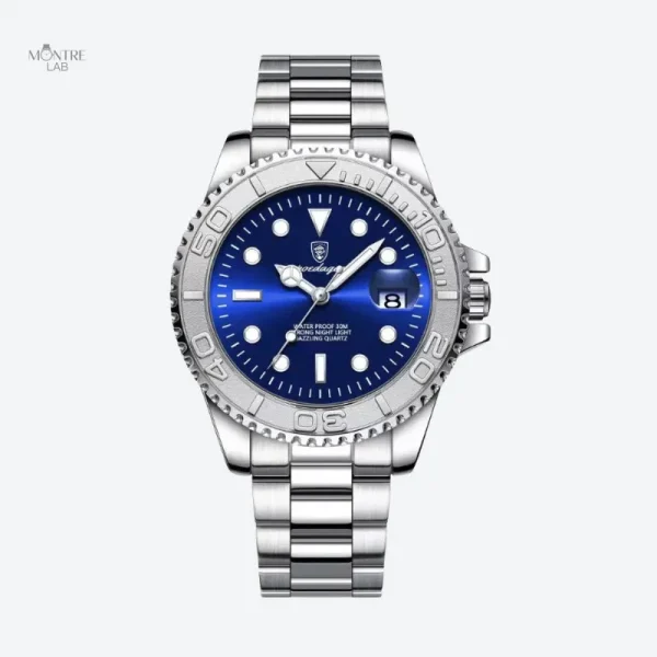 Style plongeur : montre homme à mouvement quartz