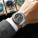Élégante montre à quartz pour les amateurs de plongée
