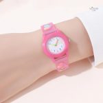 Montre à apprendre pour fille avec motif papillon