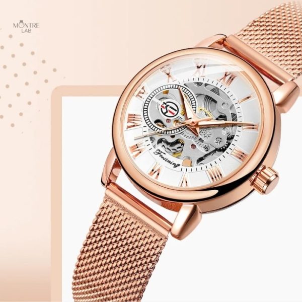Montre femme avec bracelet en acier