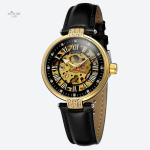 Montre femme avec détails en diamant et mouvement automatique