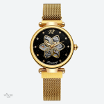 Montre automatique femme squelette floral chic
