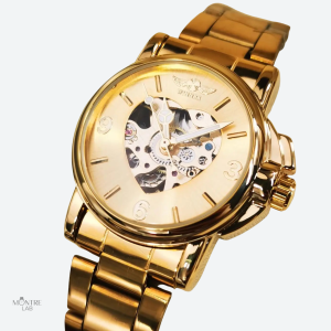 Montre Squelette Femme Élégance Dorée