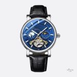 Montre automatique homme design céleste lumineux