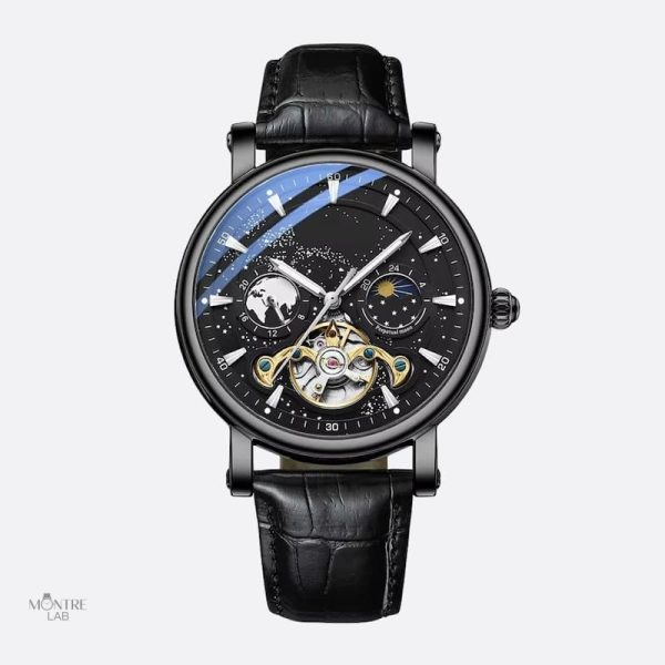 Montre automatique homme élégante avec éclat nocturne