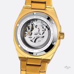 Élégante montre dorée pour homme, forme octogonale