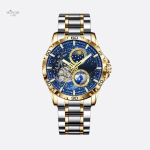 Montre automatique homme design galaxie étanche