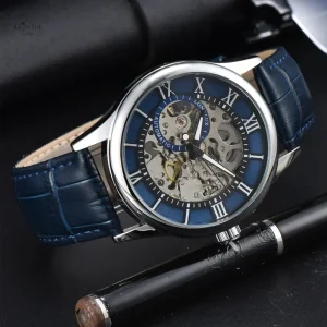 Accessoire homme : montre cuir squelette