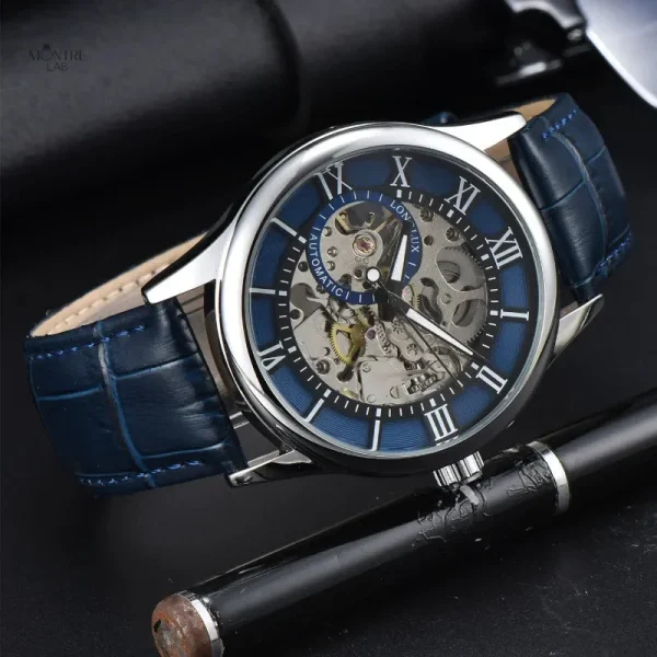 Accessoire homme : montre cuir squelette