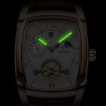 Montre homme automatique avec boîtier tonneau et phase de lune