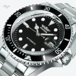Montre automatique homme style plongée bracelet acier