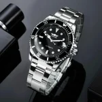 Montre style plongée pour homme avec bracelet acier