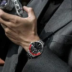 Montre homme automatique en acier, style sportif