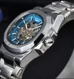 Accessoire élégant homme : montre squelette automatique