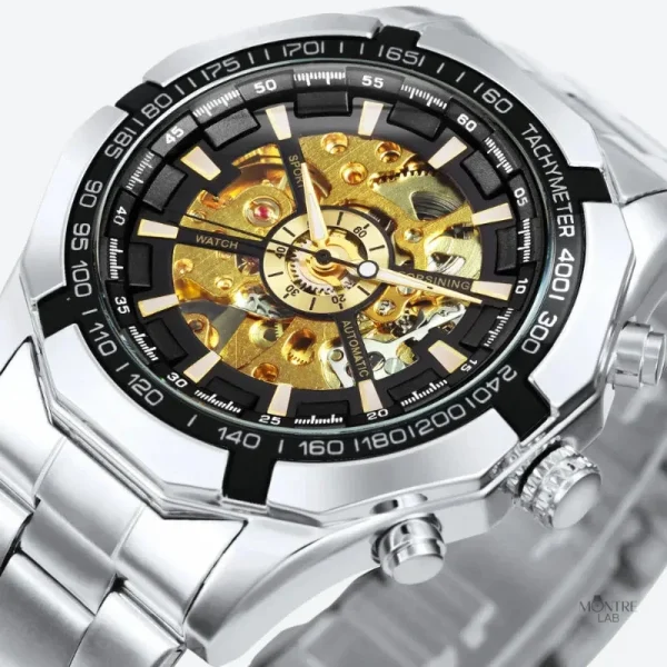 Montre Automatique Squelette au design sportif