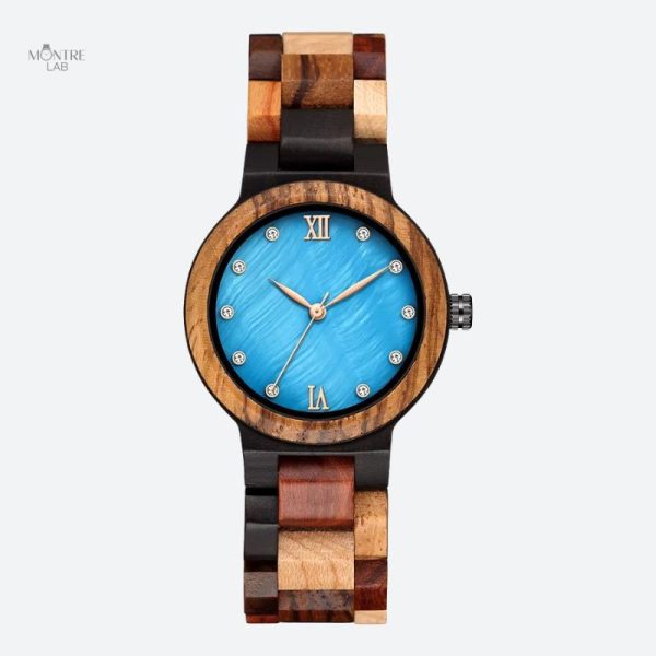 Accessoire mode femme en bois Patchwork Chic