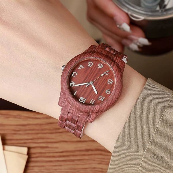 Montre en bois pour femme, style chic et décontracté
