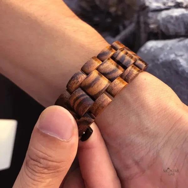 Montre masculine en bois, artisanat et sophistication