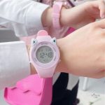Montre chat numérique pour enfants avec bracelet inspiré licorne