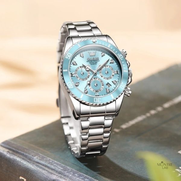 Chronographe femme : style moderne et couleur glacier