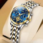 Accessoire de Mode : Montre Femme, Cadran Bleu et Bracelet Chic
