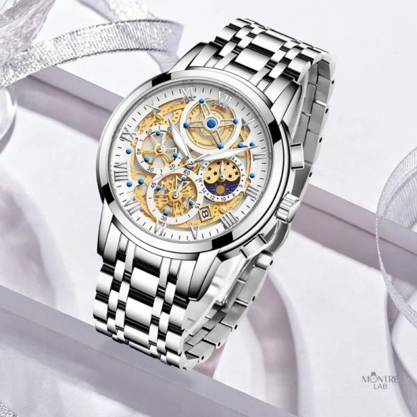 Design chic de montre chronographe pour les femmes actives