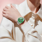 Accessoire tendance, montre chronographe femme en acier