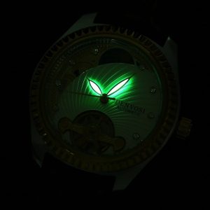 Accessoire féminin : Montre dorée chronographe étanche 30mm