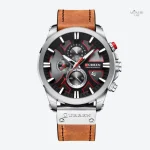 Montre Chronographe Homme Quartz avec bracelet en cuir